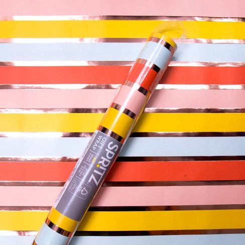 Coral Striped Wrapping Paper - Spritz™