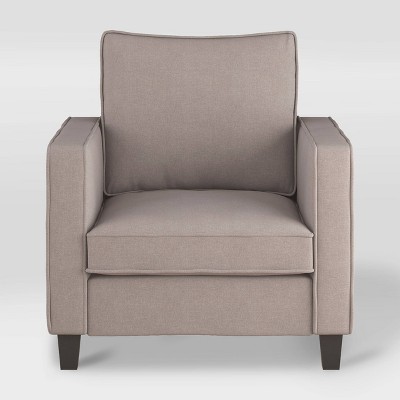 Georgia Fabric Accent Armchair Taupe - CorLiving