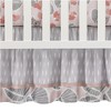 Lambs & Ivy Calypso 4-Piece Crib Bedding Set - Pink, Gray, Gold, Animals, Jungle - 4 of 4
