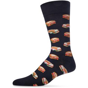 Memoi Men's Tasty Hoagies Bamboo Blend Novelty Crew Socks - 1 of 4