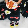Pavilion Gift Company - Bacon & Eggs  - 50" x 60" Royal Plush Blanket with Drawstring Bag - Throw Blankets - 3 of 4