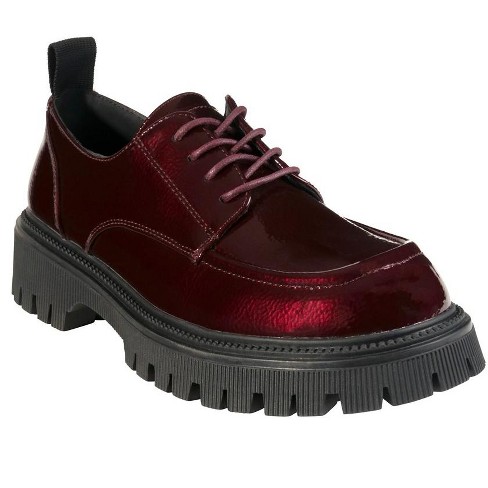 Womens hot sale burgundy flats