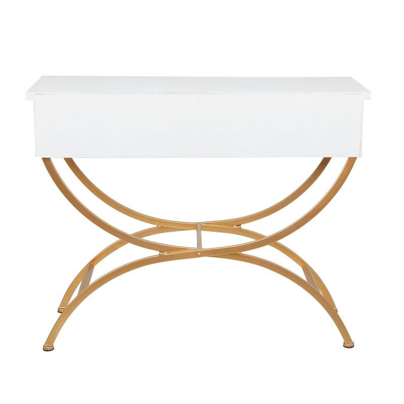 Contemporary Pine Console Table White - Olivia &#38; May, 4 of 20