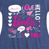 Girls' - Barbie - Valentine's Collage Fit & Flair Cap Sleeve Dress - 2 of 3