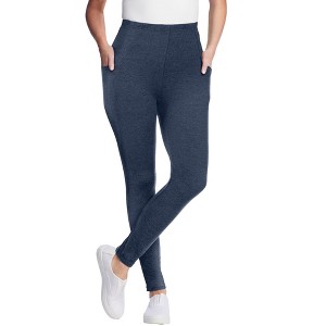Woman Within Plus Size Pocket Legging - 1 of 4
