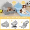 Shell-Shaped Convertible Dog Bed Sofa (22.8"x18.8"x15.7"), 2-in-1 Pet Bed & Couch w/ Machine-Washable Cover, Stylish Colors - 2 of 4