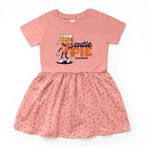 SmileyWorld Cutie Pie Pumpkin Pie - Toddler Graphic Dress and Infant Dress - 1 of 4