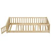 NicBex Twin Size Floor Platform Bed,Toddler Floor Bed with Built-in Book Storage Rack,Door,Montessori Floor Bed for Kids,Wood Slats Support - 2 of 4