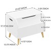 Toy Storage Bench with Bookshelf and Safety Hinge for Kids Room Organization and Playroom Use -3irtyhousy - 4 of 4