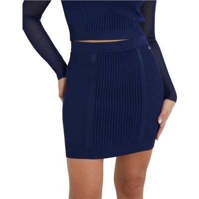 GUESS Womens Ribbed Mini Skirt