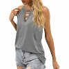 Women's Keyhole Tank Top - Shirley Stone - 2 of 3