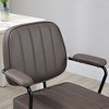 NicBex Office Chair with Height Adjustable Modern Microfiber Computer Chair with Tiltable Design, Armrests, Casters for Office, Study, Bedroom, Brown - 3 of 4
