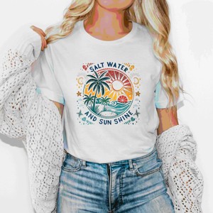 Simply Sage Market Salt Water And Sun Shine Circle Short Sleeve Tee - 1 of 4