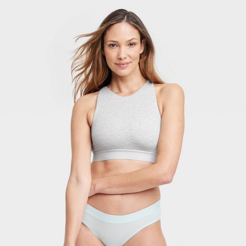 Women's Cotton Stretch Cross Back Bralette - Auden™ Heathered Gray Xl :  Target