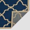 5' x 8' Joselyn Geometric Outdoor Rug Navy/Ivory - Christopher Knight Home: Loomed Polypropylene, Stain-Resistant, Patio Decor - 4 of 4