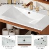 Mshliw 30" Natural Wood Bathroom Vanity with Integrated Sink, 45-Degree Handle-Free Doors, Large Storage & Soft-Close Hinges - 3 of 4