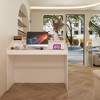 Famapy 47.2" Minimalist White Reception Desk - Professional Front Office Counter - 3 of 4