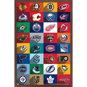 Trends International NHL League - Logos 24 Framed Wall Poster Prints - 1 of 4