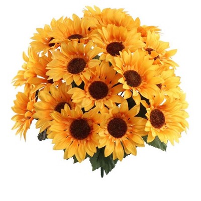 Floral Home 20" Sunflower Bush with 24 Heads - 6-Piece