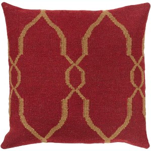 Mark & Day Aywaille Rustic Dark Red Throw Pillow - 1 of 1