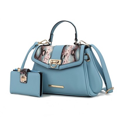 MKF Collection Geny Faux-Snake Embossed Women’s Shoulder bag with matching Wallet by Mia K