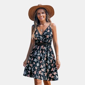 Women's Floral Print Spaghetti Strap Midi Dress - Cupshe - 1 of 4