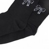 Anna-Kaci Women's Crew Socks 3-Pack with Embroidered Bow Detail and Soft Scalloped Trim - Multicolored - 4 of 4