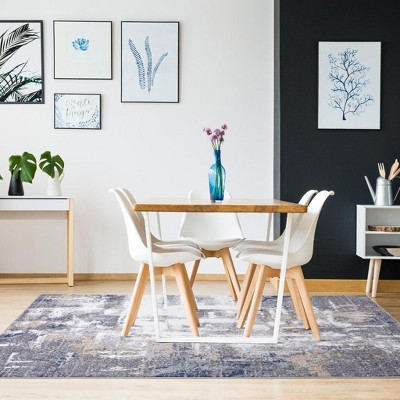 Abstract Elegance Gray 8' x 10' Synthetic Area Rug