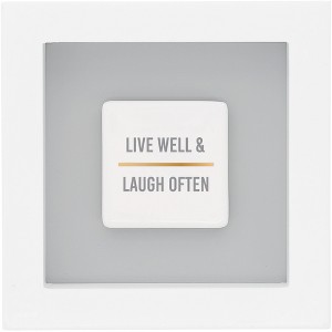 Pavilion Gift Company - Laugh Often - 4.75" Plaque - Wall Sign Panels - 1 of 4