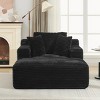 48.8'' Chaise Lounge Sofa with Removable Pillows, Full Compressed Upholstered Couch for Living Room or Bedroom Accent Seating Sofas-Maison Boucle - 2 of 4