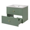 24-Inch Wall-Mounted Bathroom Storage Cabinet with 2 Drawers, Suitable for Small Bathroom Vanity Tables - 3 of 4