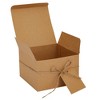 Stockroom Plus 25 Pack Brown Gift Boxes with Lids, Bulk for Wedding Favors, Birthday Party (6 x 6 x 4 In) - 3 of 4