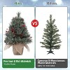 Acekool 24-Inch Snow-Touched Tabletop Tree: Ready-to-Glow Seasonal Display - 4 of 4
