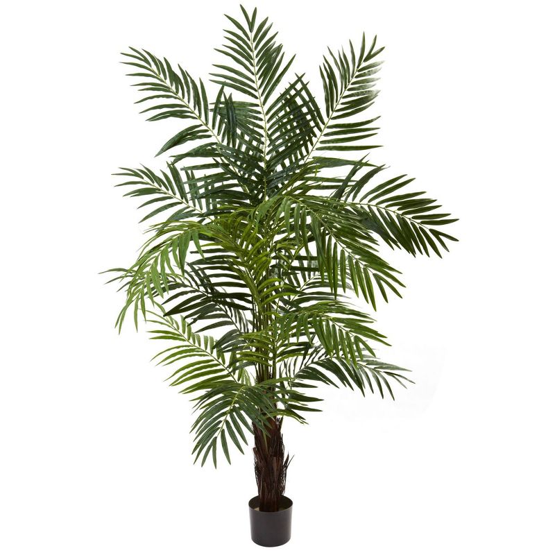 72&#34; Artificial Areca Palm Tree in Pot Black - Nearly Natural, 1 of 7