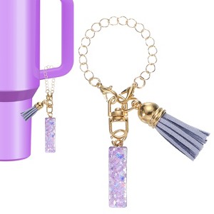 Unique Bargains Resin Lightweight Decorative Sparkling Purple Sequins Tumbler Cup Charm - 1 of 4