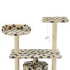 vidaXL Cat Tree Beige with paw prints - 4 of 4