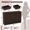 Fluted 7 Drawer Dresser, 54" Wide 7 Chest of Drawers with Double Waveform Fluted Panel, Wooden Cabinet for Bedroom Living Room Nursery - 2 of 4