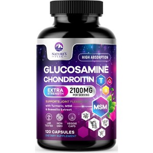 Glucosamine with Chondroitin Turmeric MSM, Triple Strength Joint Support 2100mg - 120 By Nature's Peak - 1 of 4