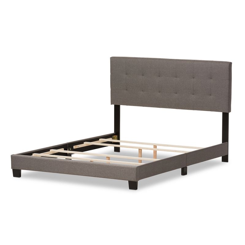 Brookfield Modern And Contemporary Fabric Upholstered Grid - Tufting Bed - Queen - Baxton Studio, 5 of 8