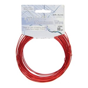 John Bead 18 Gauge Red Aluminum Jewelry Wire 30ft - 1 of 4