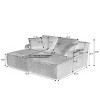 Set of 2 Corduroy Chaise Lounge Chairs, Oversized Sleeper Sofa with Cupholder, Modern Loveseat for Bedroom or Living Room – The Pop Home - 4 of 4