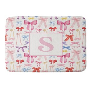 Deny Designs April Lane Art Bows Monogram Memory Foam Bath Mat - 1 of 4