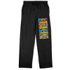 TMNT Classic Retro Cartoon Characters Men's Short Sleeve Shirt & Sleep Pants Set - 3 of 4