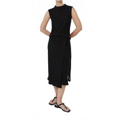 Women's Rib Knit Wrap Skirt - DƒÅl the Label