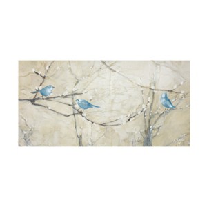 Canvas Wall Art - Julia Purinton 'Budding Pussy Willow with Blue Birds' Wall Art for Living Room, Bedroom, or Office Décor by Trademark Fine Art - 32 - 1 of 4