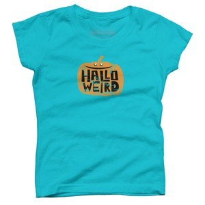 Girl's Design By Humans Halloween Halloweird By Spindriftdesigns T-Shirt - 1 of 2