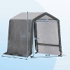 GustoWave 6x8FT Outdoor Portable Storage Shed with Roll-Up Door for Motorcycle, Garden and Tools - 4 of 4