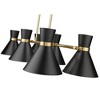 Z-Lite Soriano 6 - Light Chandelier in  Matte Black/Heritage Brass - 2 of 4