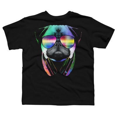 Boy's Design By Humans Rainbow Disco Pug By clingcling T-Shirt