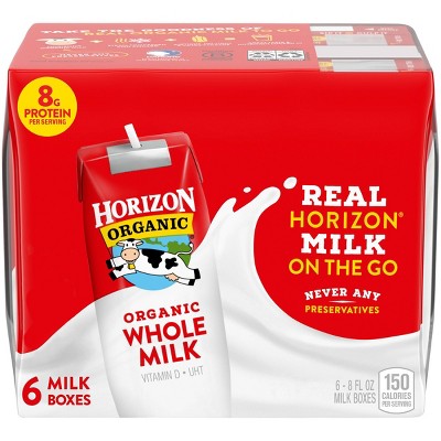Horizon Organic Whole Milk - 6pk/8 fl oz Boxes